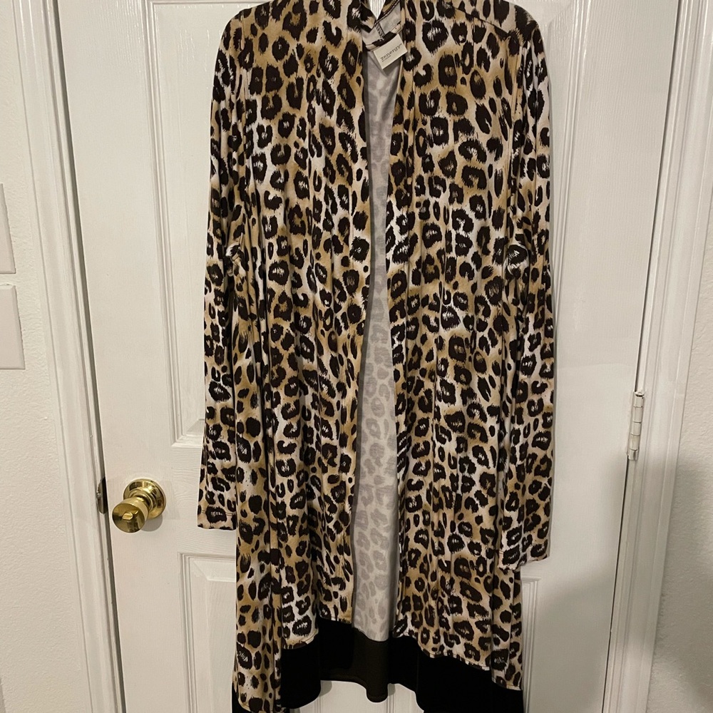 Chico’s long jacket with party vibe
